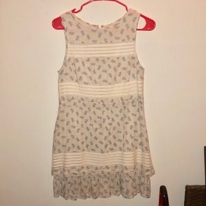 Urban outfitters cream and blue boho dress